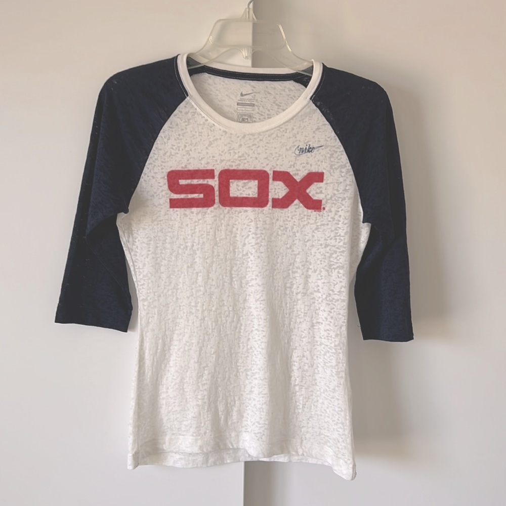 Nike Red Sox shirt. Super cute, very soft material, great fit.